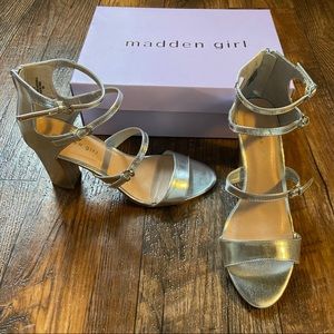 70’s Silver Metallic Block High Heel